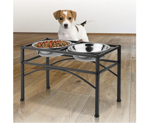 Dual Elevated Pet Feeder